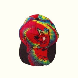 Scooby Doo Snapback Hat Multicolored Tie Dye Aesthetic Novelty Gifting Unisex OS